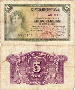 España 5 Pesetas 1935