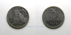 Brasil 5 centavos 1967