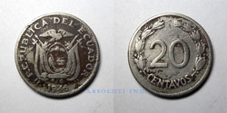 Ecuador 20 centavos 1946