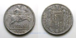 España 10 centavos 1945