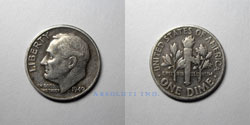 Estados Unidos 10 centavos 1949