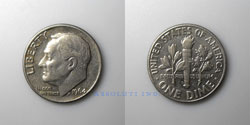 Estados Unidos 10 centavos 1964