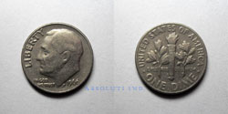 Estados Unidos 10 centavos 1966