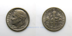 Estados Unidos 10 centavos 1967