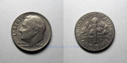 Estados Unidos 10 centavos 1968