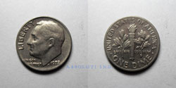 Estados Unidos 10 centavos 1972