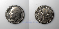 Estados Unidos 10 centavos 1982D