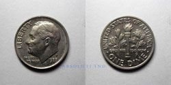 Estados Unidos 10 centavos 1988