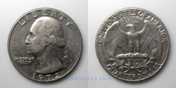 Estados Unidos 1/4 de Dolar 1972D