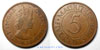 Mauricius 5 centavos de rupia 1978