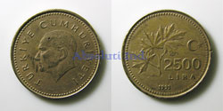 Turquia 2500 Liras de 1991